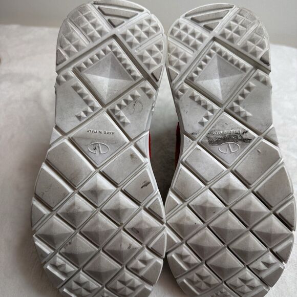 Valentino Garavani Rockstud Shoes Cut Out Sock Sneakers Colorful Artsy Size 35.5 - Picture 10 of 11